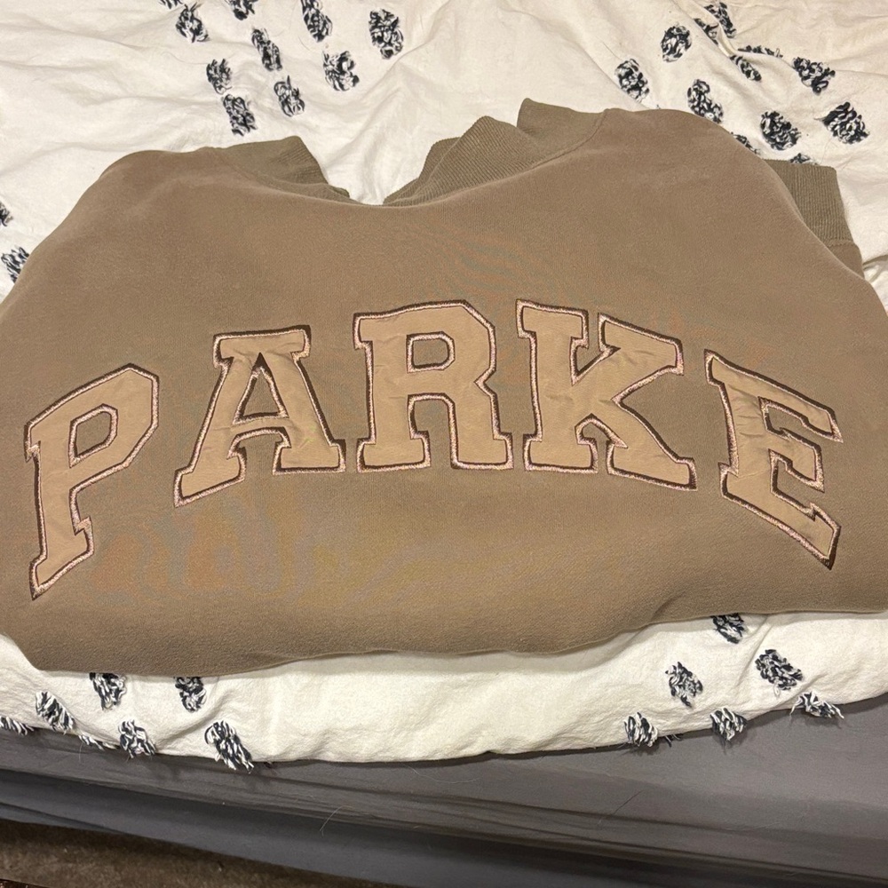 Parke Women's Tan Crew Neck Sweater